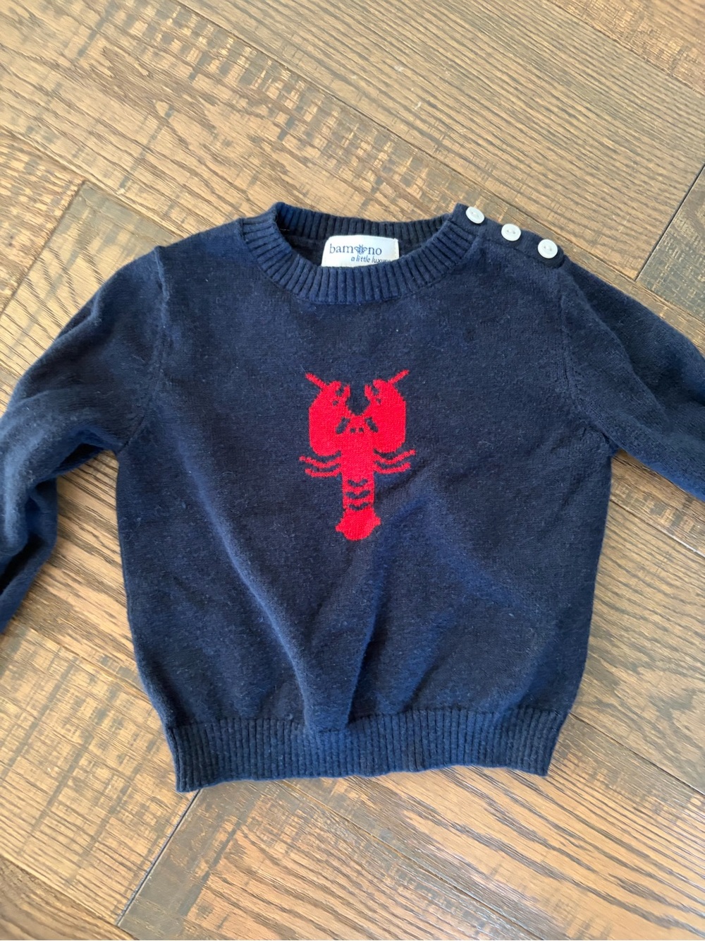 12-18 m Bambino Navy Lobster Sweater - Picture 1 of 4